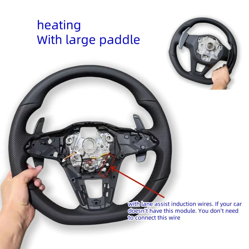 

Черная и красная строчка, OEM для VW Golf 8 Rline, Touareg, CR, Tiguan MK2, T-roc, Arteon, корпус рулевого колеса с подогревом