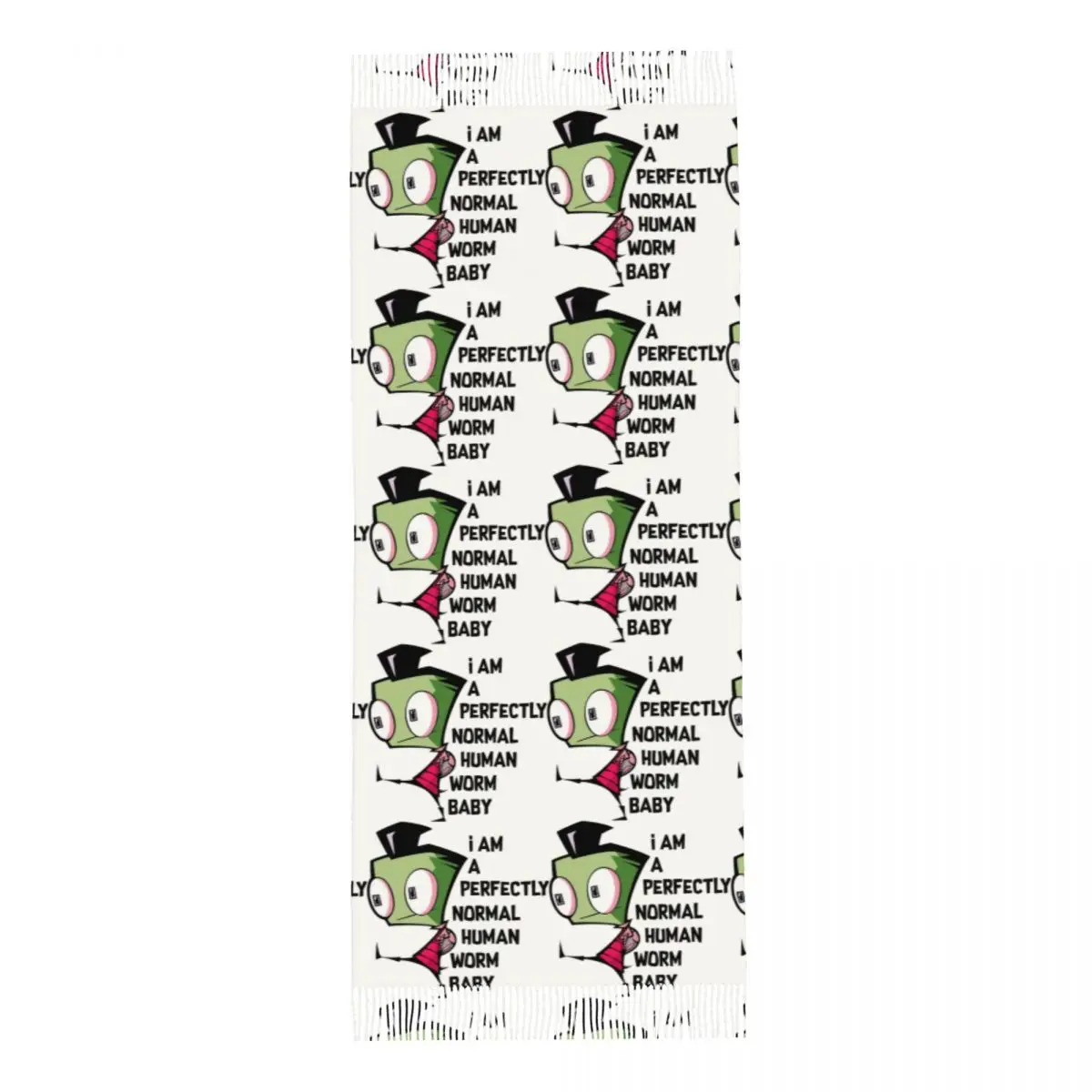 Симпатичный шарф Invader Zim для женщин теплая зимняя шаль из пашмины ежедневной