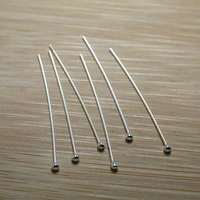 50pcs 35mm silver plated brass ball pins bead pins connectordiy jewelry making earrings findings accessories