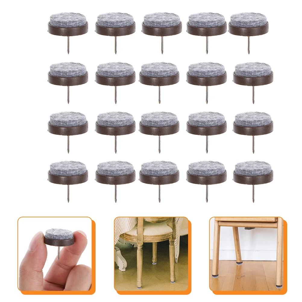 

50 Pcs Felt Furniture Pads Cabinet Protector Sliders Glides Chair Hardwood Floors Protectors Chairs Iron Carpet Feet