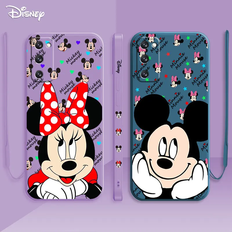 

Face Mickey Mouse Case For Samsung Galaxy S22 Ultra S20 FE S21 Plus 5G S10 S10e S9 S8 Note 10 20 Multicolor Liquid Phone Coque