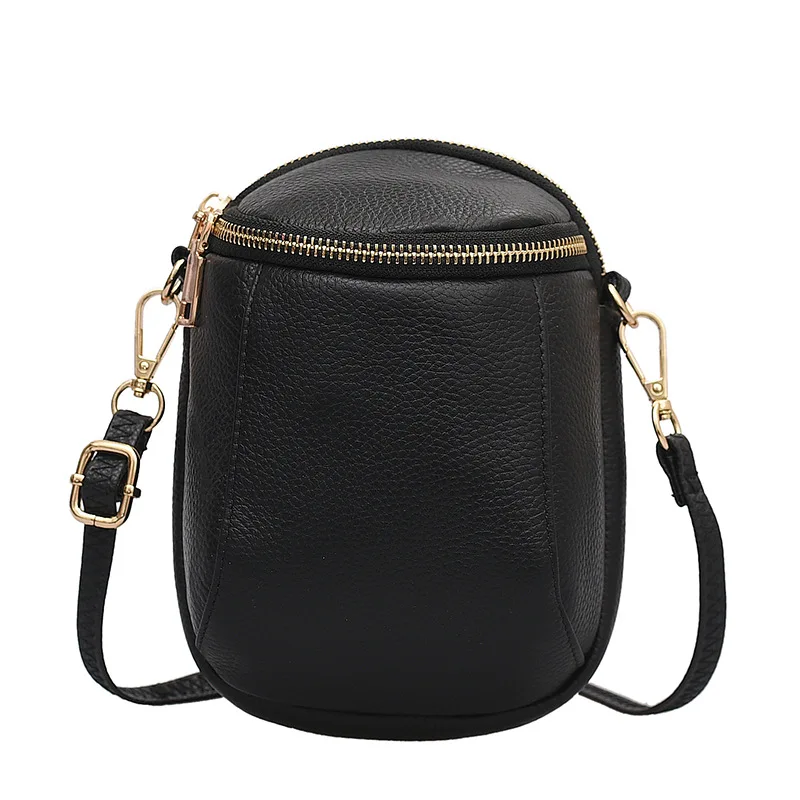 

Genuine Leather Small Bag Women's 2023 New Trend Fashion Handbag Vertical Mini Small Body Purse Single Shoulder Crossbody Bag