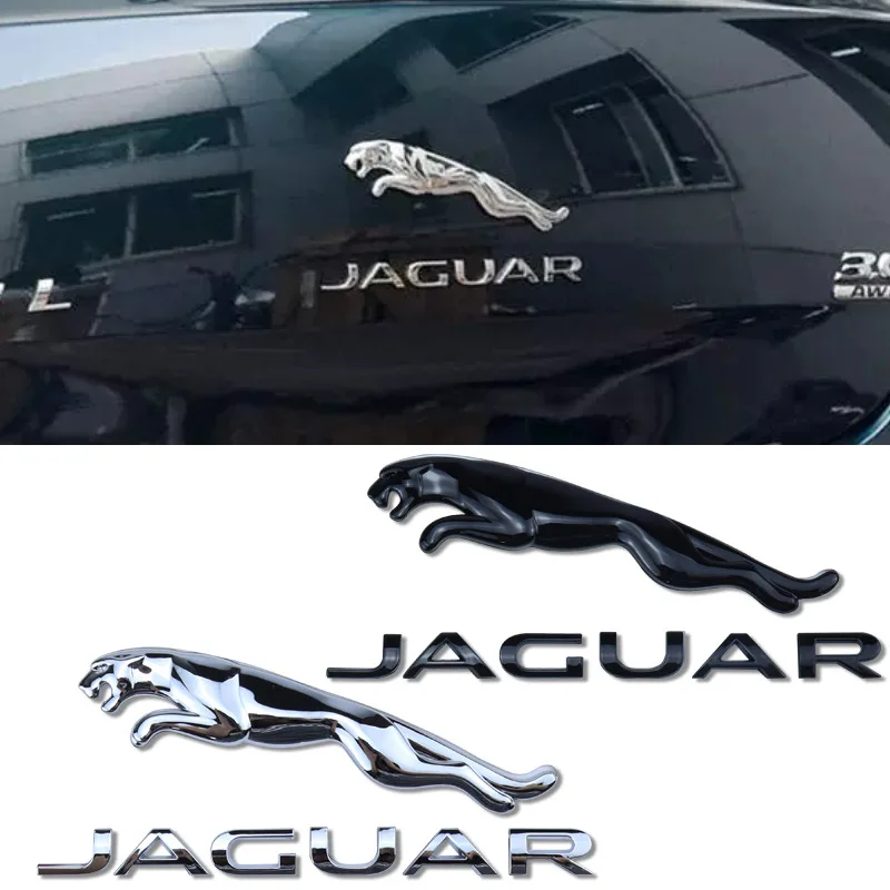 

Подходит для Jaguar, чтобы изменить черный логотип автомобиля XJXJLXEFFSPACEFTYPE, логотип заднего багажника, леопардовые английские буквы