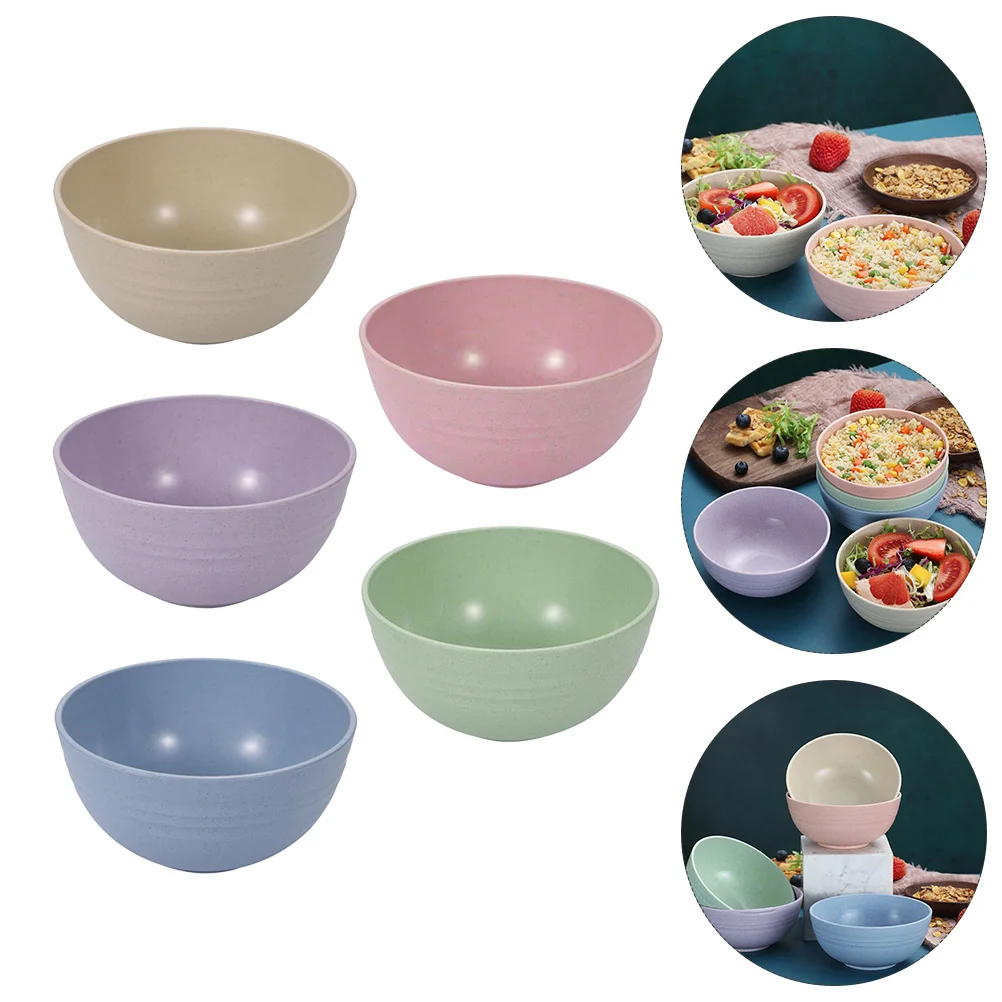 

Bowls Bowl Safe Cerealmicrowave Salad Soup Straw Dipping Wheat Pasta Kitchen Snack Unbreakable Sauceserving Melamine Mixing