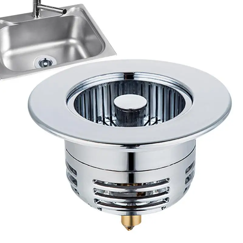 

Sink Drain Filter 3 In 1 Oder Proof Filter Drainer For Sink Kitchen Sink Strainer For Hotel Laundry Room Dormitory Apartment