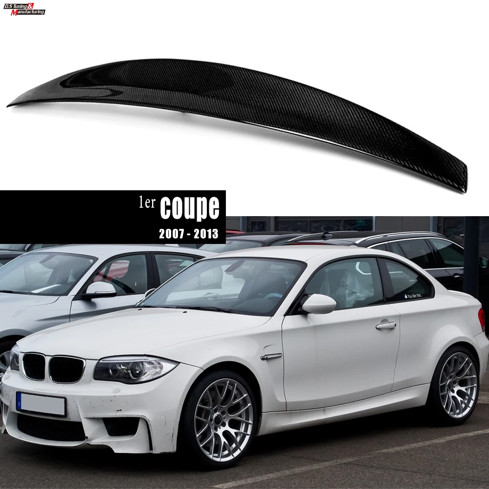 

High-Kick Rear Trunk Deck Spoiler Wing For BMW 1 Series Coupe E82 (Will Also Fit for 1M) Real Carbon Fiber Car Boot Lid Lip Tail