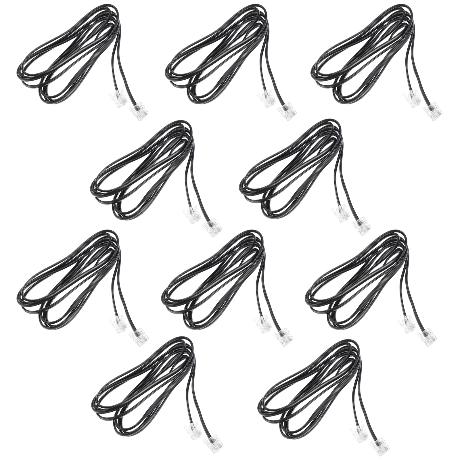 

10PCS Landline Cable RJ11 Interface 4 Cores Landline Extension Connecting Wire