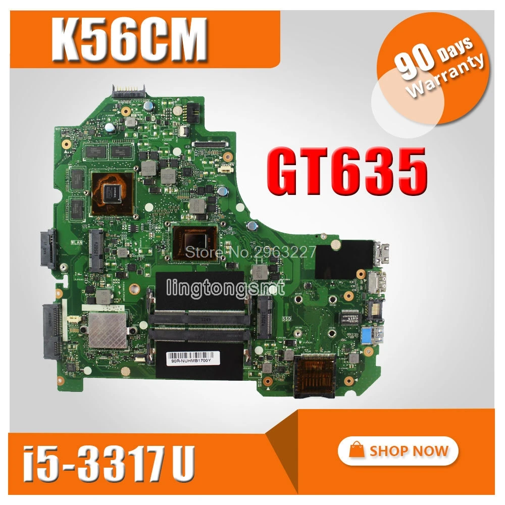 

K56CM Motherboard REV2.0 I5-3317U GT635 2G For Asus S550CM S56C S56CM K56C Laptop motherboard K56CM Mainboard K56CM motherboard