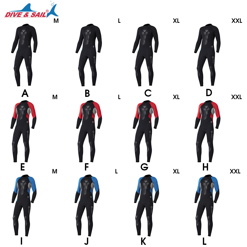 

DiveSail Wetsuits Diving Suit Full Body Breathable Sports Dive Skins for Diving Snorkeling Surfing Swimming black M