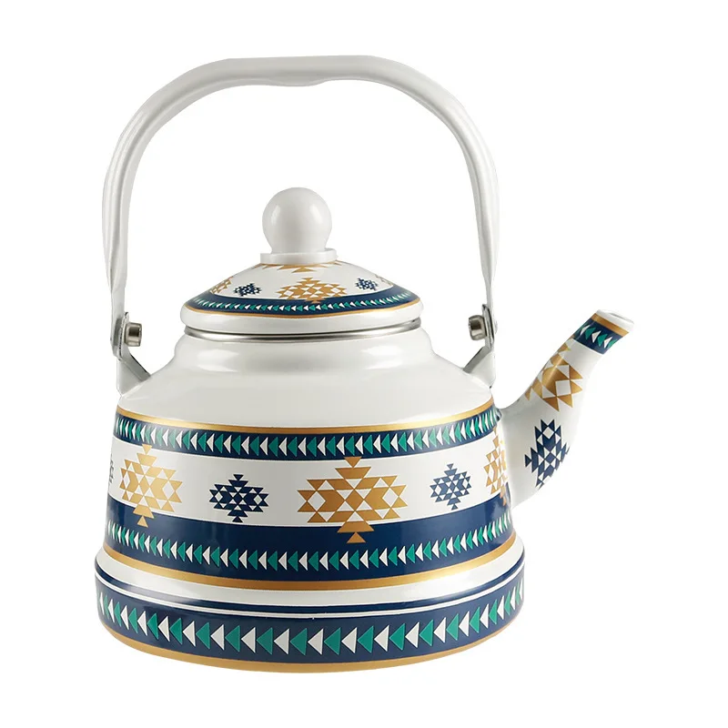 

Эмалированный чайник в стиле ретро, чайный кувшин, кофейник, чайник для холодной воды, чайник для индукционной плиты и газовой плиты