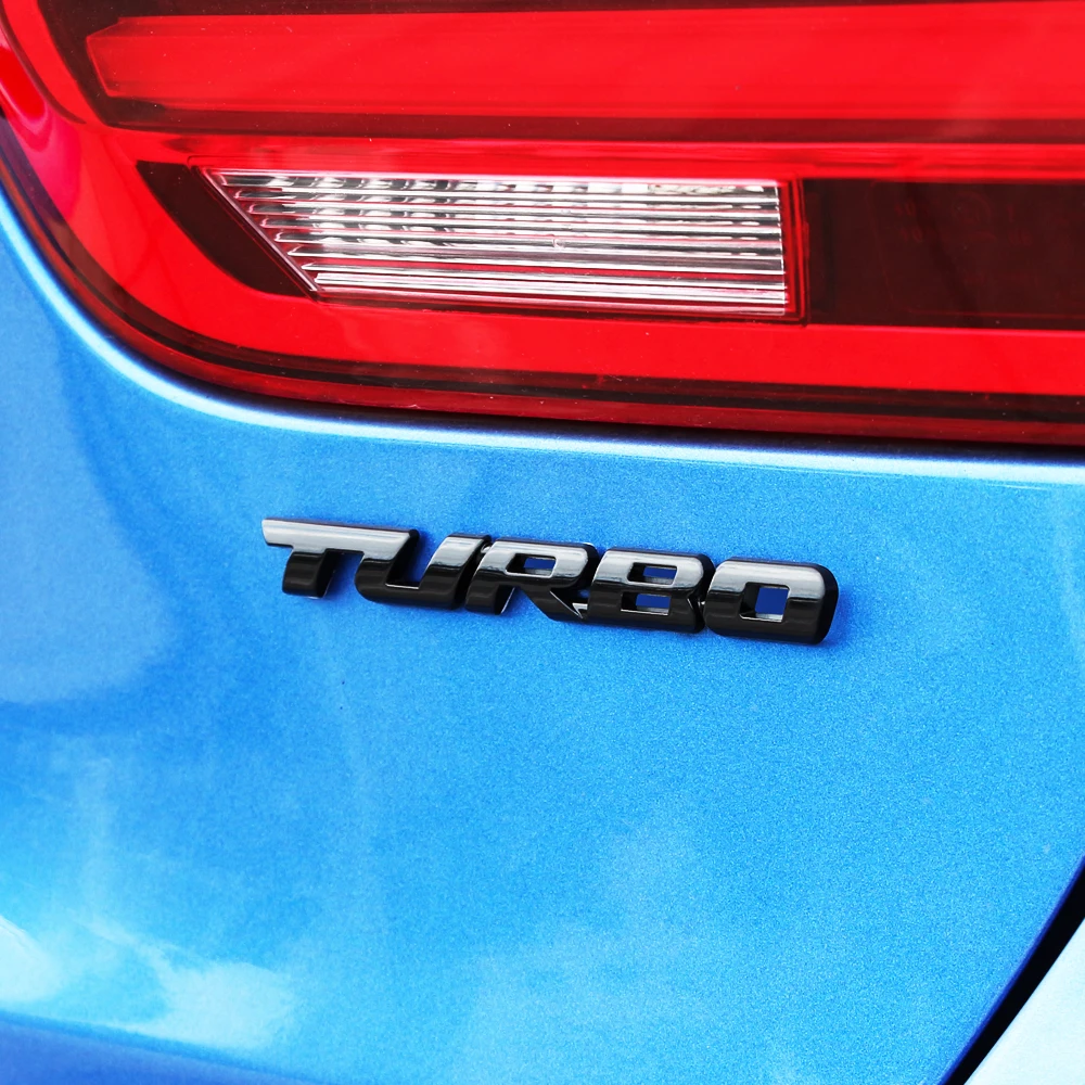 3D Metal Car TURBO Letters Emblem Badge Sticker for opel astra j peugeot 307 bmw e46 kia cerato nissan teana seat ibiza |