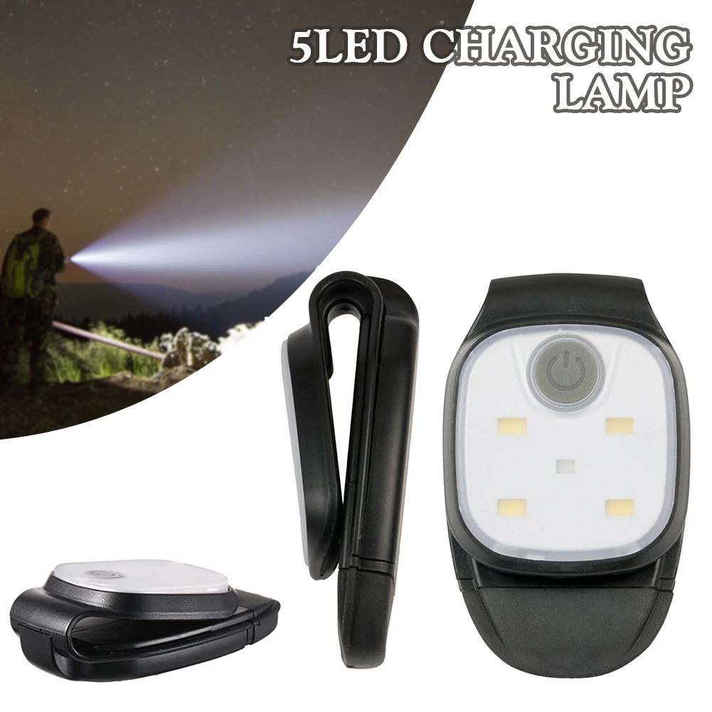 

LED Clip Lamp Hand-free Portable Waterproof Jogging Lamp Running Equipment LED Clip Lamp Clip On Camping Lamp Rechargeable
