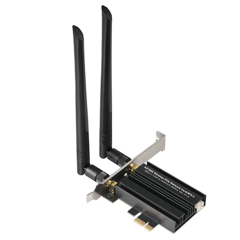 

AX3000 Gigabit Tri-Band Wifi6e Network Card MT7921 PCIE Network Card Desktop WIFI Receiver Bluetooth5.2 Wireless Adapter Black