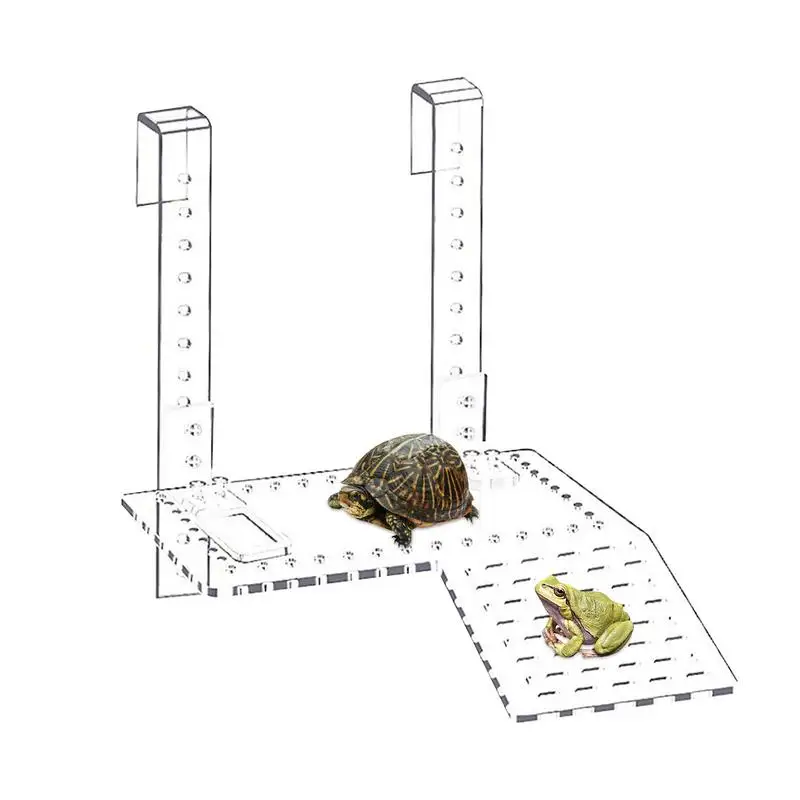 

Acrylic Turtle Basking Platform Hanging Tortoise Resting Terrace Fish Tank Aquarium Platform Ladder Platform Ramp For Turtles