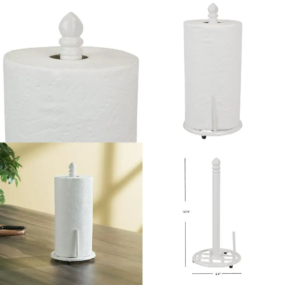

Livingroom, Kitchen, Bathroom. Rustic Vintage White Cast Iron Wallbird Decorative Collection Paper Towel Holder - Perfect for Li