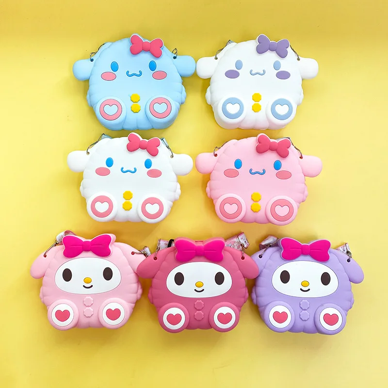 

Sanrio Cinnamoroll Melody Small Silicone Bag Messenger Bag Waterproof Mini Coin Purse Shoulder Bag Girls Kids Bag For Women