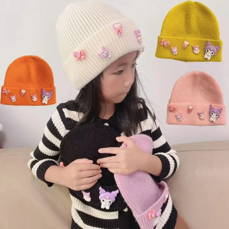 

Sanliou Cartoon Hat Autumn Boys and Girls' Woolen Hat Autumn and Winter Knitted Hat Cute Winter Children's Ear Protection Hat