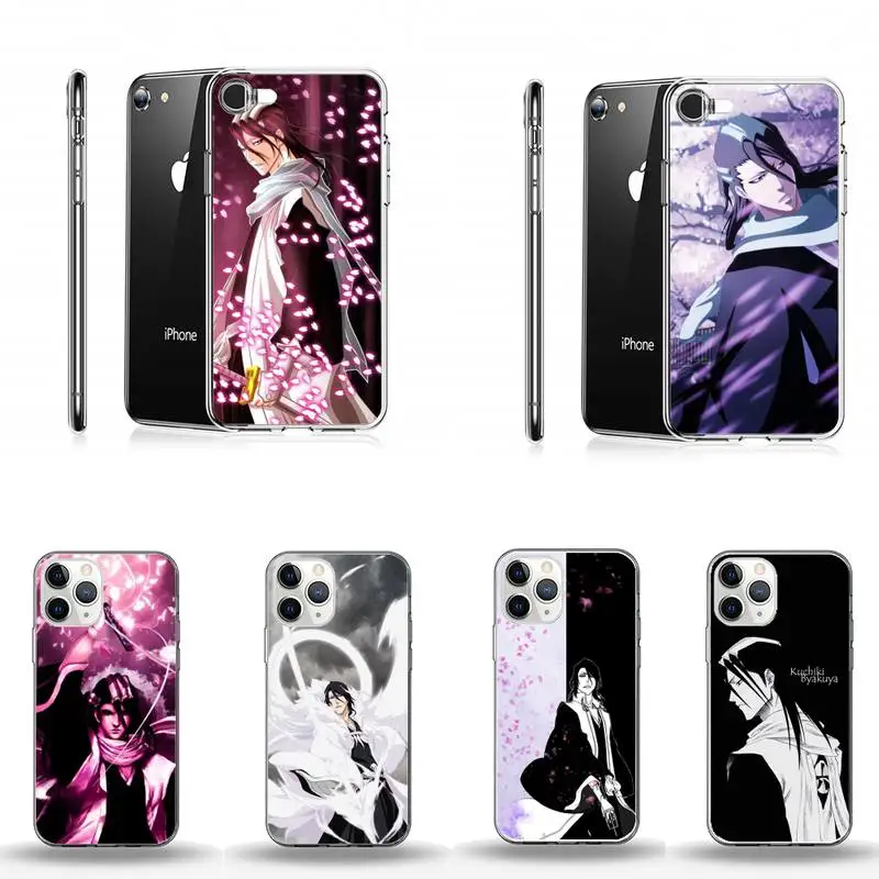 

Bleach Byakuya Kuchiki anime Phone Case Transparent soft For iphone 12 11 13 7 8 6 s plus x xs xr pro max mini