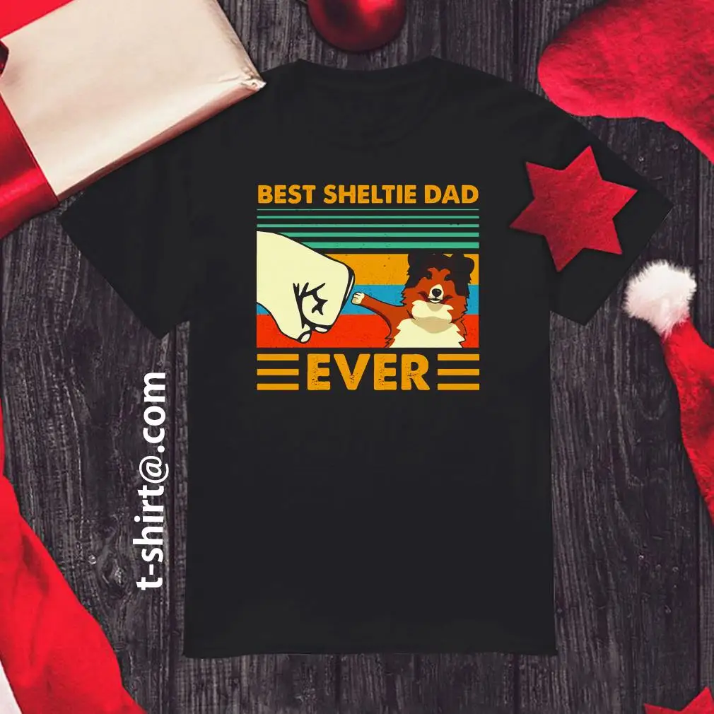 

Мужская рубашка Shetland из овчины, лучшая винтажная рубашка Sheltie Dad Ever