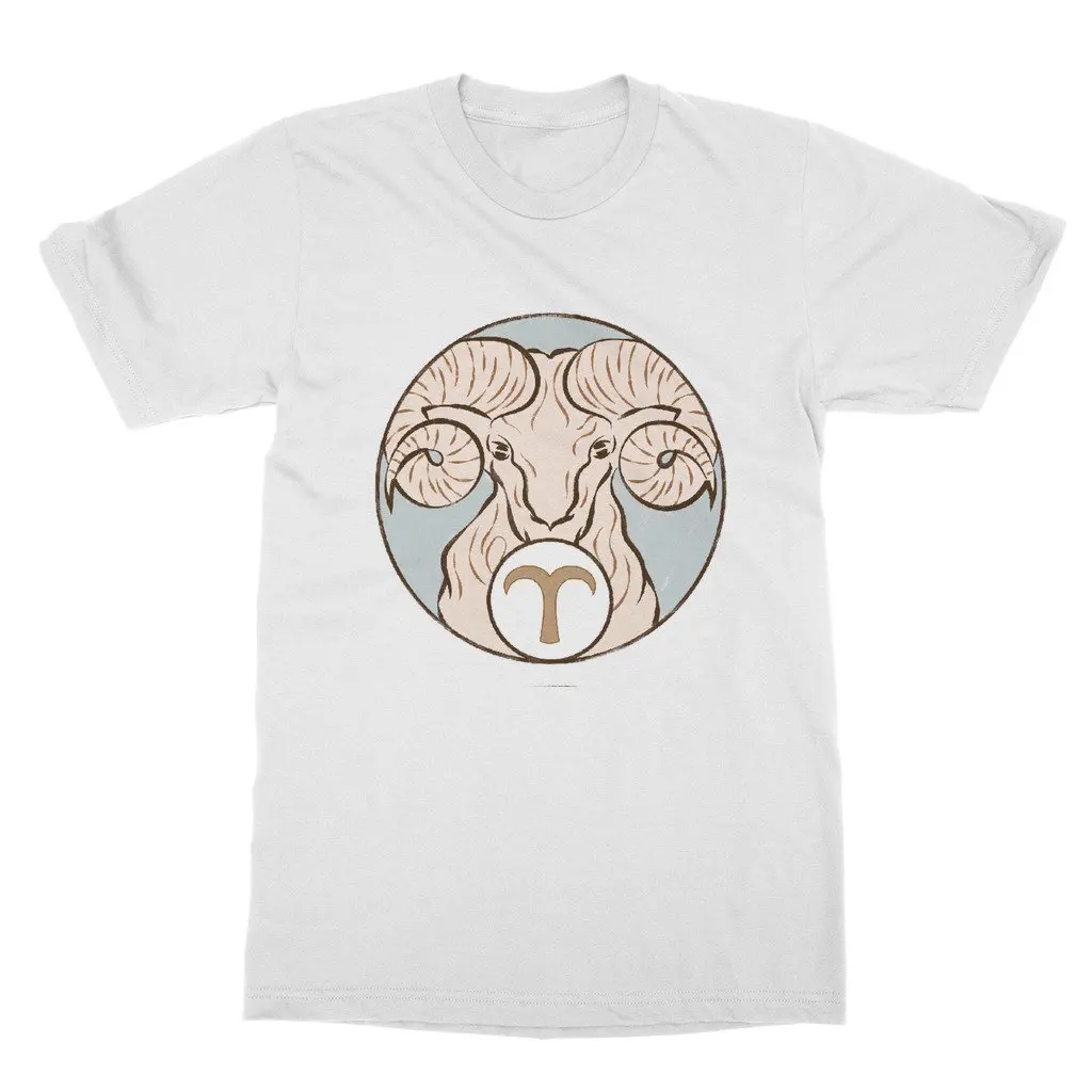 Винтажная классическая футболка со знаком зодиака Овен доставка по всему миру