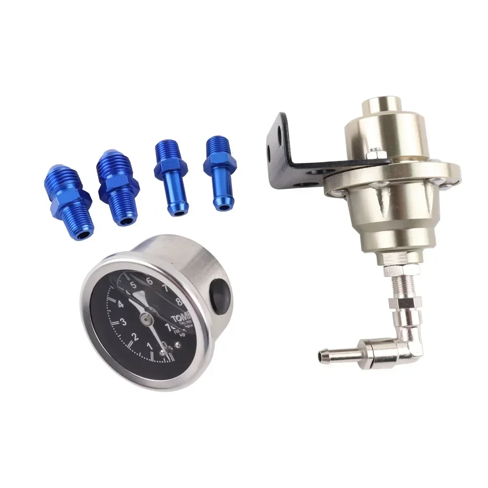 

Регулируемый регулятор давления топлива в стиле TOMEI с оригинальным манометром — совместим с JDM Turbo, оснащенным фитингами AN6 и 1/8 NPT.