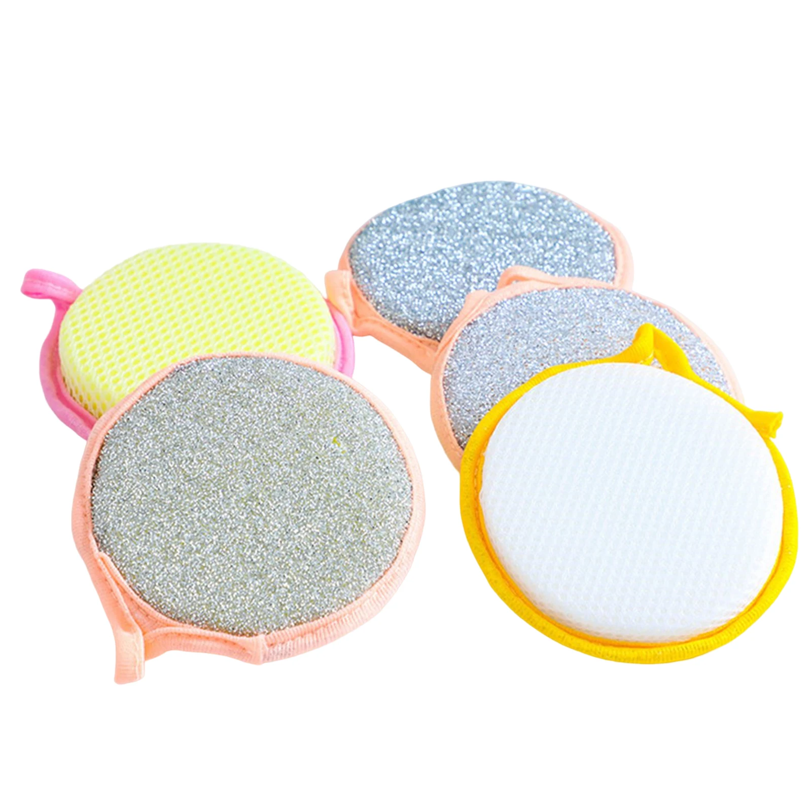 

5PCS Double Side Dishwashing Sponge Reusable Sponges Kitchen Non Scratch Scrubber Effortless Cleaning of Dishes