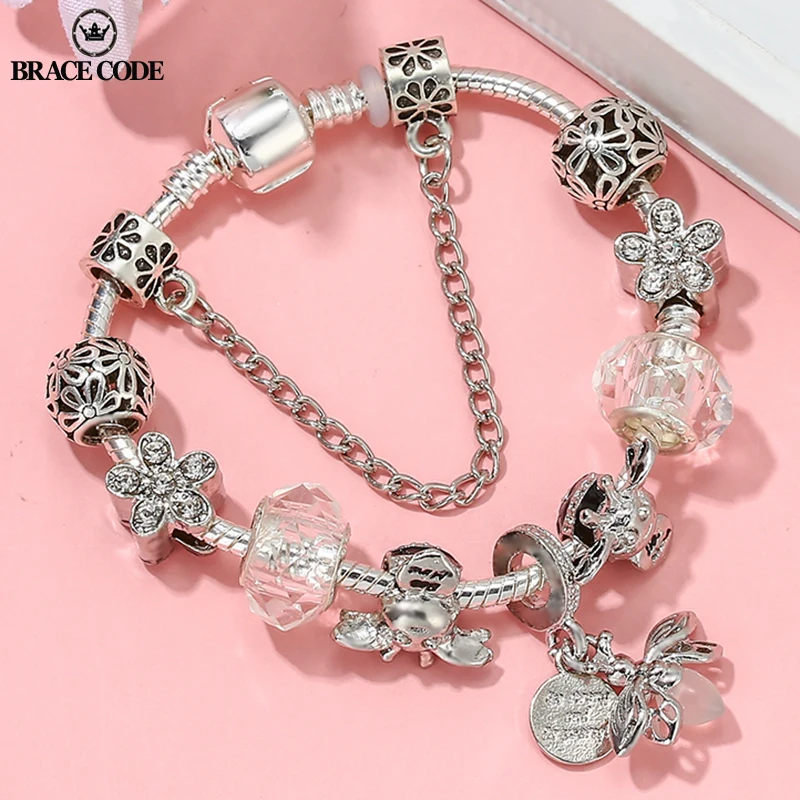 

Silver Plate Firefly Alloy Pendant Charm Women Bracelet Cross-border Direct Selling Electrophoresis Color Preservation Jewelry