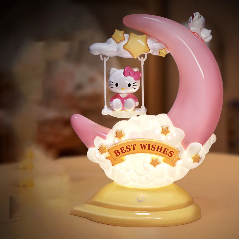 Настольная лампа Hello Kitty Sanrioed Moon милый мультяшный Ночной светильник Моя Мелодия