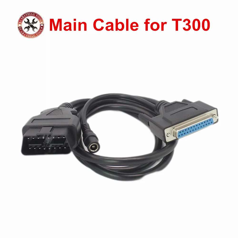Диагностические кабели для программатора ключей T-300 T300, T300+ Maker OBD2, разъем 16PIN TO 25PIN на главном кабеле.