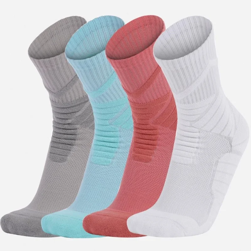Men Professional Sports Socks Breathable Elite Damping Sweat Absorption Basketball Socks Towel Bottom Non-Slip Compression Socks