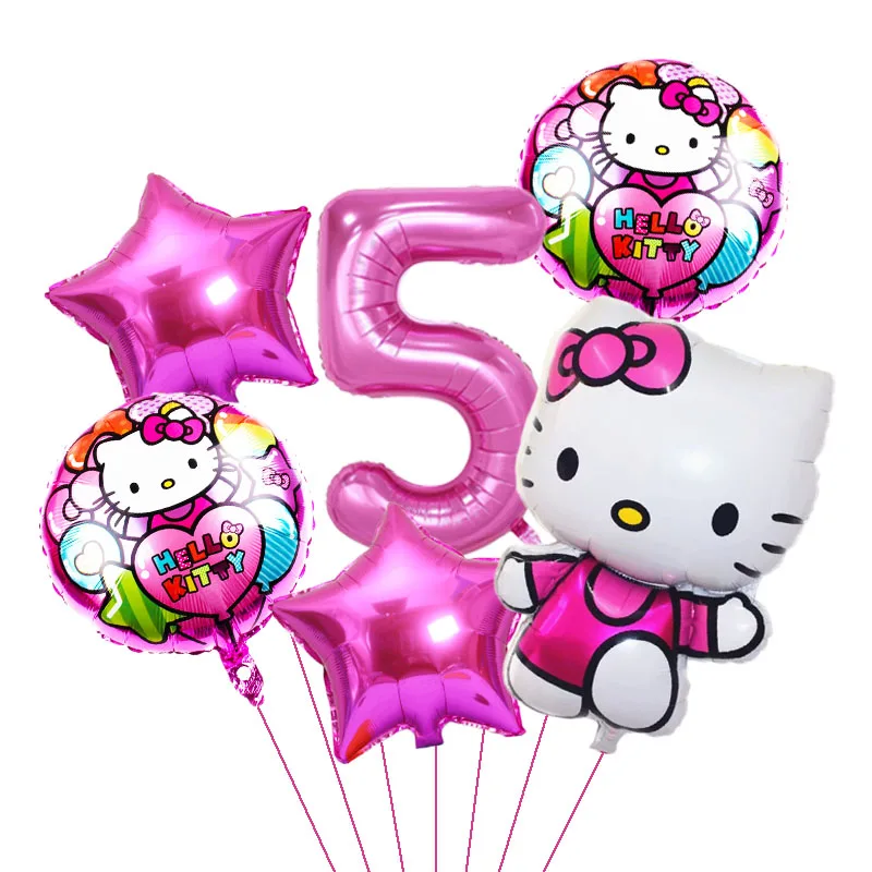 Мультяшные гелиевые шары Hello Kitty милый кот 32 дюйма цифры для будущей мамы девочки