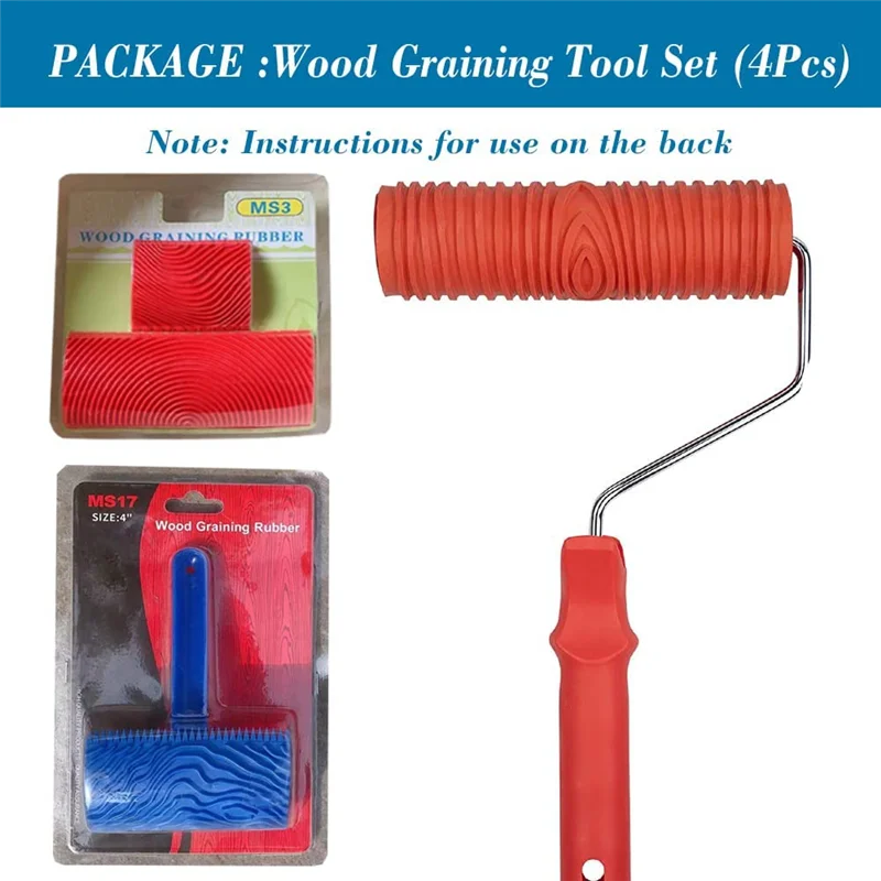 Деревянная фотография 4 шт. инструменты для рисования под дерево текстурный