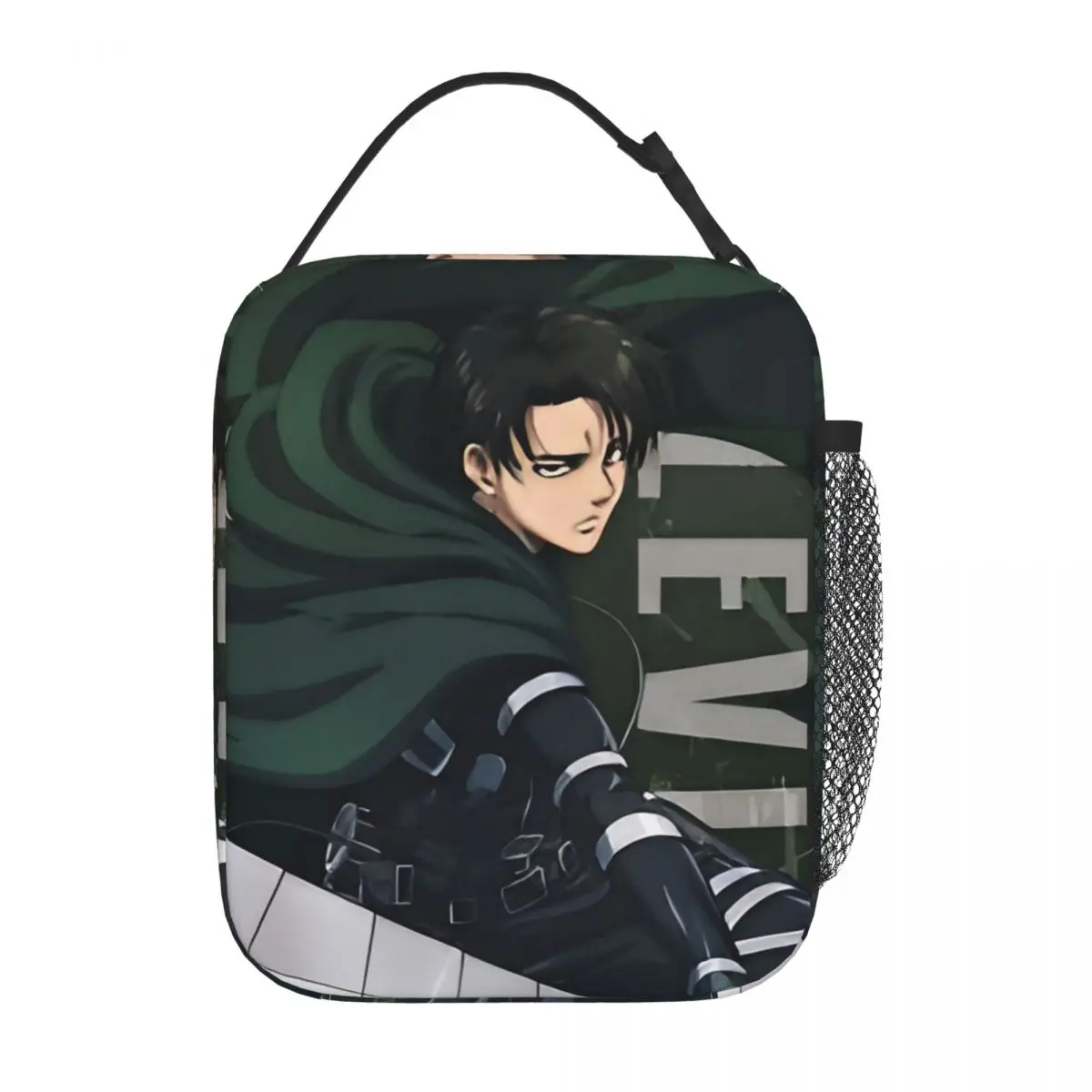 Фото Levi Ackerman AOT Манга Изолированные сумки для обеда Большой контейнер для обеда Термосумка-тоут Ланч-бокс для колледжа Открытый сумка для бенто №1