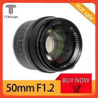 ttartisan 50mm f1 2 aps c manual focus mirrorless camera lens for sony e mountfuji x mountcanon m mountm43 camera