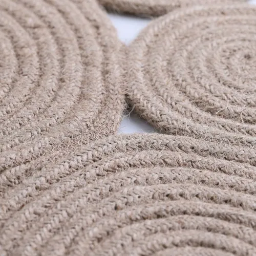 H10 домашние декоративные коврики ручной вязки из натурального джута J25 | Дом и сад