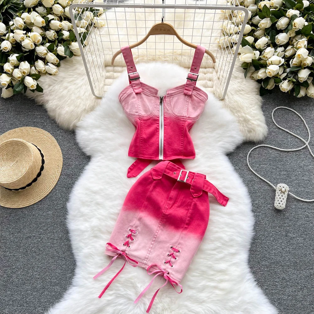 

Женский летний костюм из двух предметов, укороченный топ с коротким рукавом и шорты с кружевной отделкой и поясом, новинка 2022