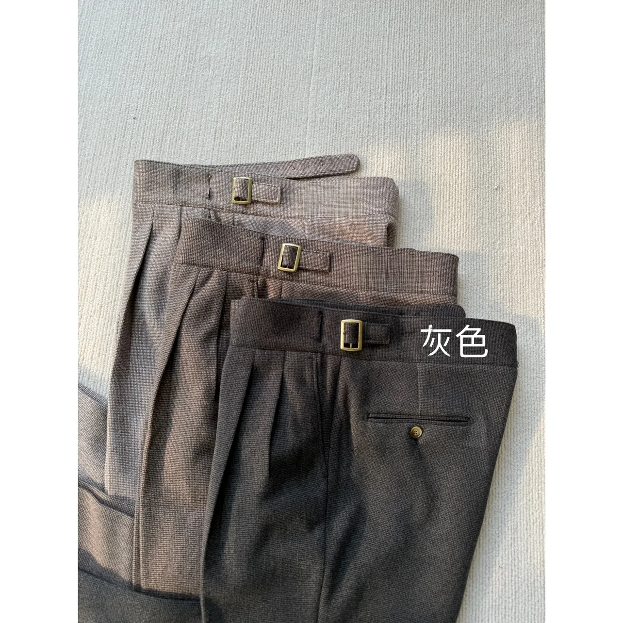 Новые высококачественные серые осенне-зимние толстые шерстяные брюки Gulka High Slim