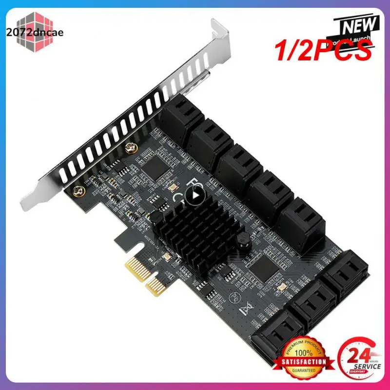 

1/2PCS Mining 6/12/16/20 Ports SATA 6Gb to PCI Express Controller Expansion Card PCIe to SATA III Converter PCIE Riser Adapter