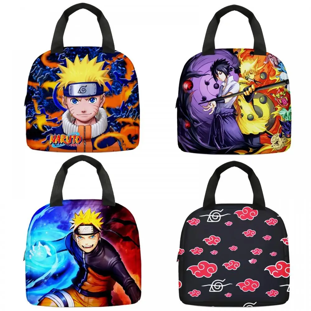 

Аниме Сумка Для ланча Naruto, портативная теплоизоляционная сумка для еды, милая Студенческая сумка, ледяные пакеты, уличная сумка для пикника,...