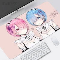 relife in a different world from zero mouse pad gamer xl computer mousepad xxl mouse mat keyboard pad anti slip office mice pad