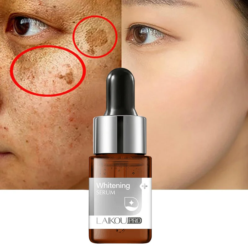 

LAIKOU Freckle Serum Fade Dark Spots Melasma Melanin Face Beauty Products Anti-Aging Whitening Brighten Moisturizing Skin Care