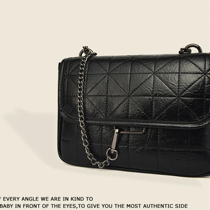 

Elmsk large capacity shoulder bag texture minority messenger bag England commuter chain bag Fashion Vagrant bag women's