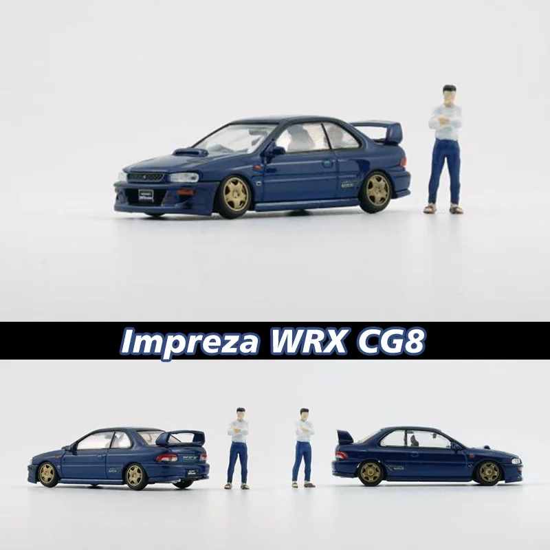 

BM 1:64 Initial D Impreza WRX CG8 Fujifilara Buna Finger Alloy Diorama Collection Of Miniature Car Models Carros Toys