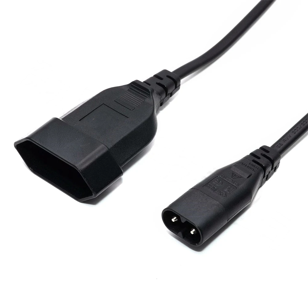 IEC320 C8 папа- Европа Schoko CEE7/16 розетка мама удлинительный кабель питания для PDU UPS 30 см