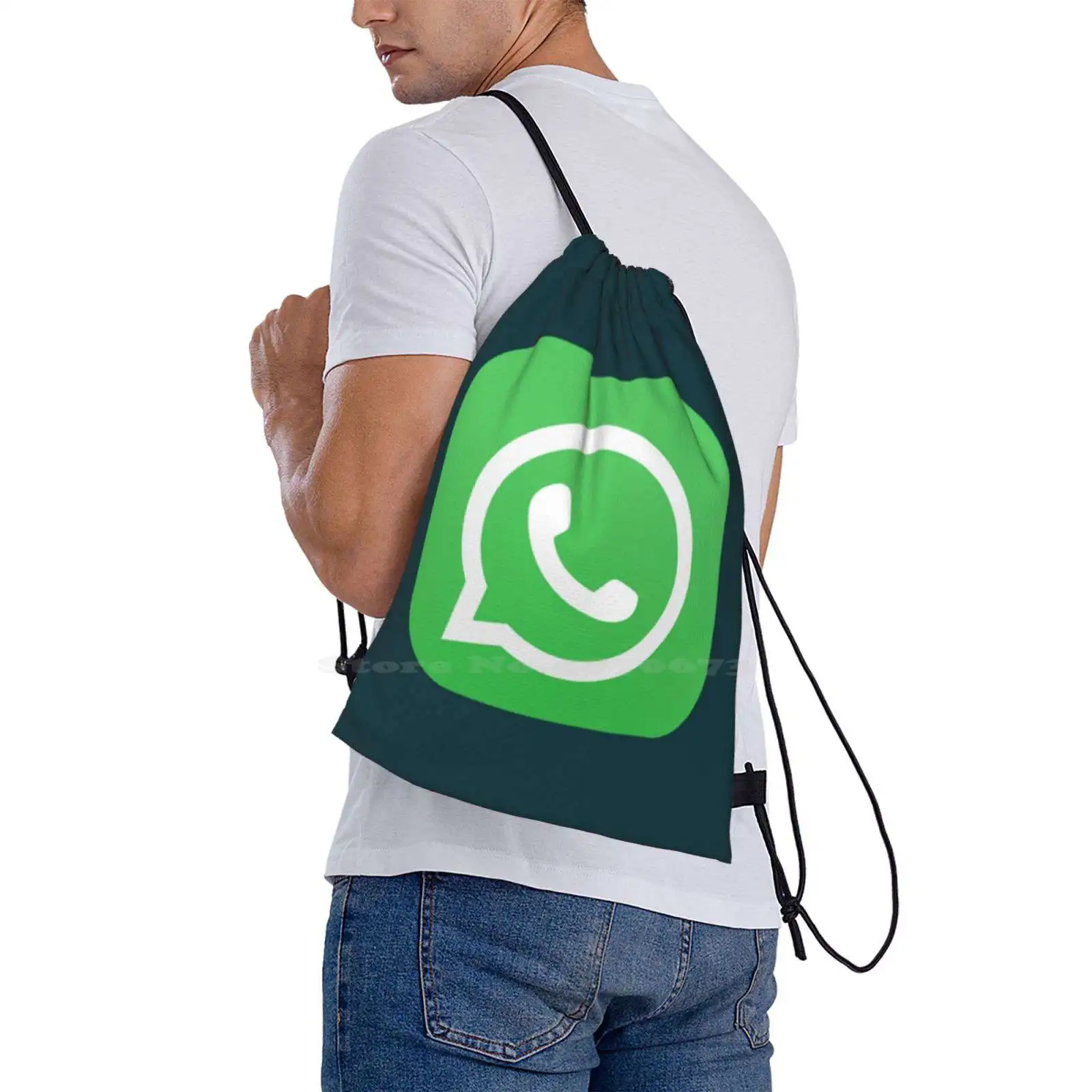 Хит продаж школьный рюкзак Whatsapp модные сумки забавные через плечо для Instagram Apple