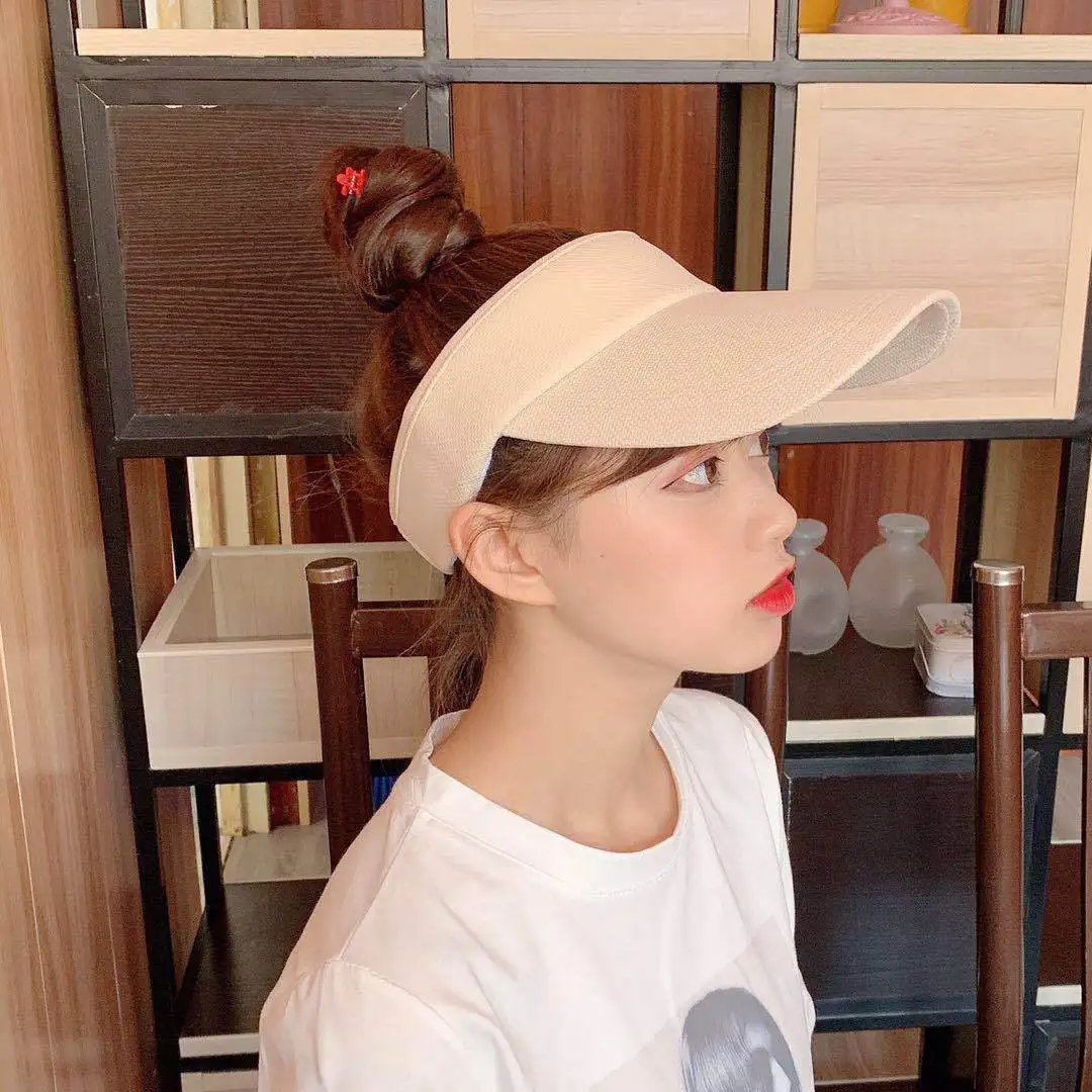 

Детская летняя Солнцезащитная шапка без верха, шапка с козырьком для путешествий, пляжная шляпа от солнца, летние шапки для женщин