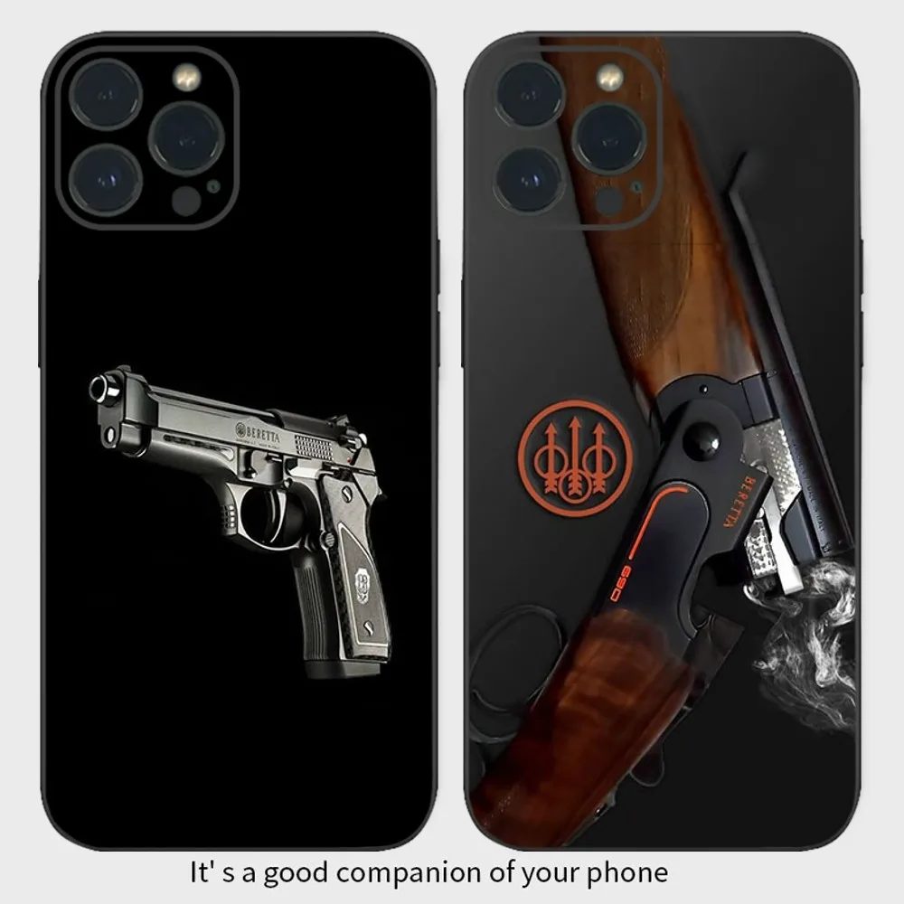 Чехол для телефона G-uns B-Beretta IPhone 16 15 14 13 12 Mini 11 Pro XS Max X XR SE5 6 7 8 Plus мягкий силиконовый