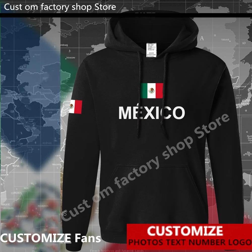 

Mexico Flag ​Hoodie Free Custom Jersey Fans DIY Name Number LOGO Hoodies Men Women Loose Casual Sweatshirt MX MEX