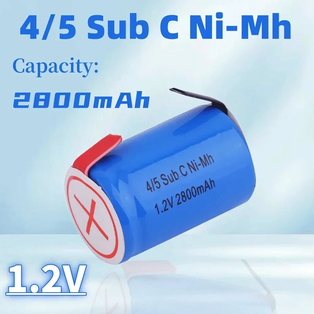 Аккумуляторная батарея с пластинами 4/5 SC Sub C Hoge Ontlading 1 2 V 2800mAh Oplaadnaked Ni-MH
