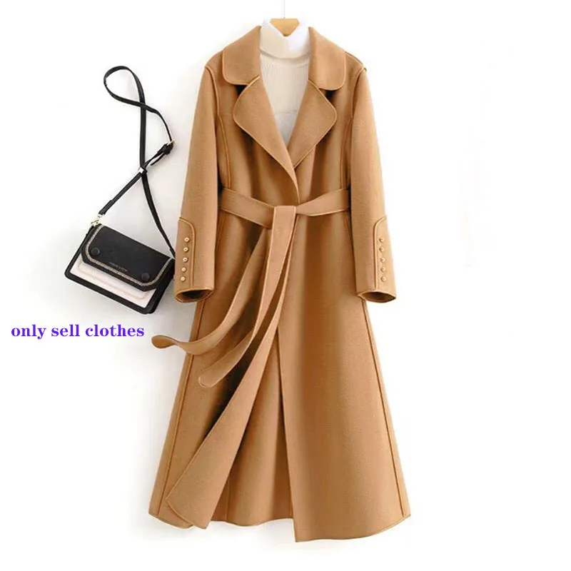 Fashion Woolen Coat High Quality Ladies Autumn and Winter Coat Casual Warm Imitation Cashmere Long Coat Winter coat for women
